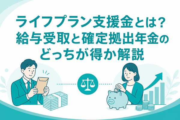 ライフプラン支援金とは？給与受取と確定拠出年金のどっちが得か解説