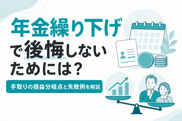 年金繰り下げで後悔しないためには？手取りの損益分岐点と失敗例を解説